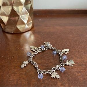 Sterling silver angels charm bracelet